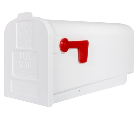 NEW! White Plastic Mailbox - Picture 1 of 6